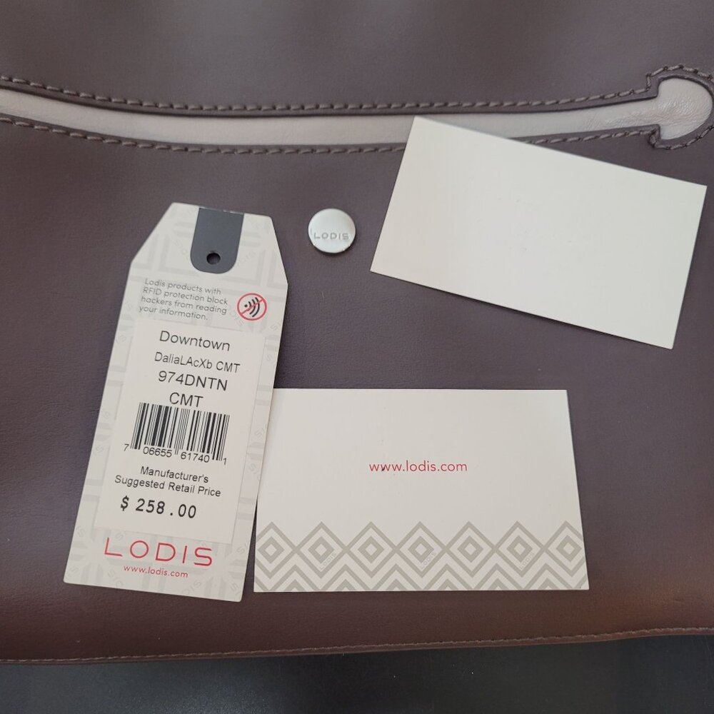Lodis Downtown Dalia LAcXb CMT Italian Leather RFID Crossbody Bag - Picture 12 of 13